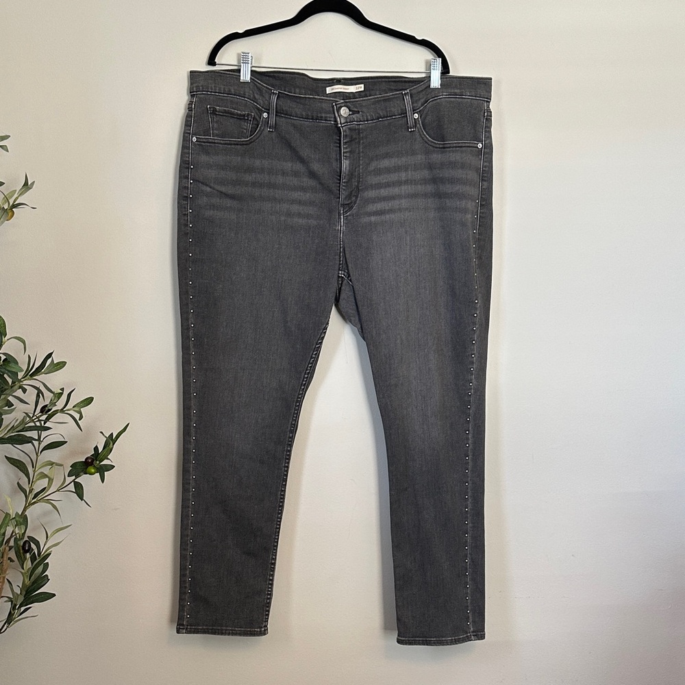 Levi's 311 Shaping Skinny Dark Gray Straight Leg Jeans